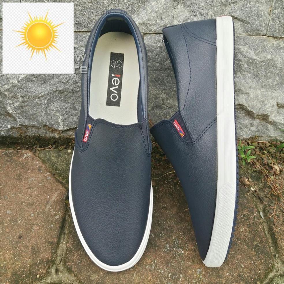 👰🤵 Slip on da - Giày lười da nam cao cấp thương hiệu LEYO - Da PU 3 màu đen, trắng và xanh navy - Mã SP A5192 👰🤵