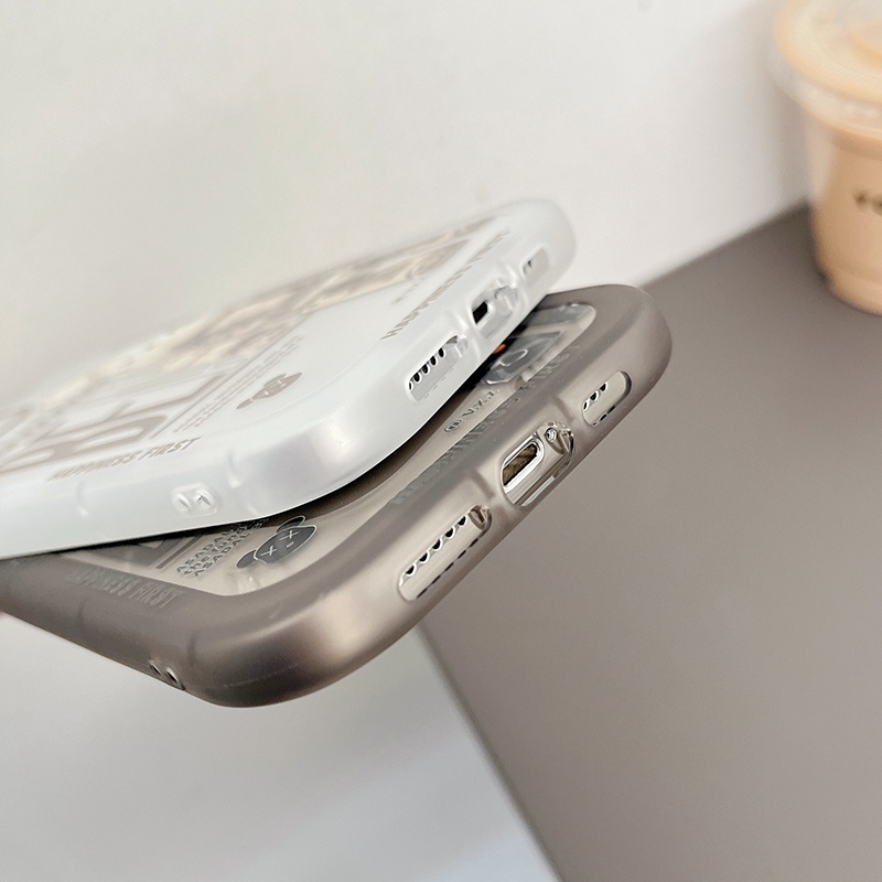 Ốp Điện Thoại Nén Khí In Hình Gấu Và Hoa Thời Trang Sành Điệu Cho iPhone 7 8 Plus X XS XR 11 12 13 Pro Max