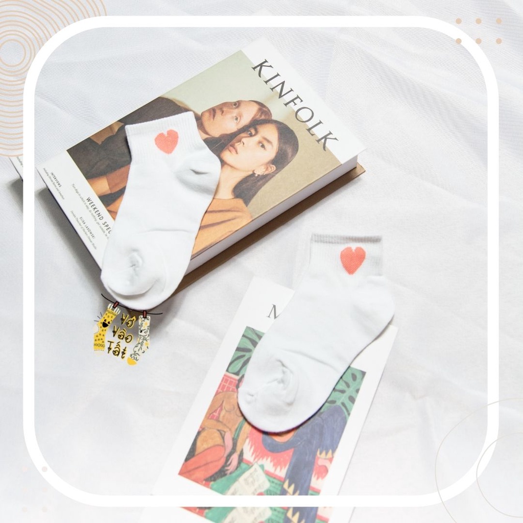 TẤT VỚ NỮ CỔ NGẮN HỌA TIẾT PASTEL