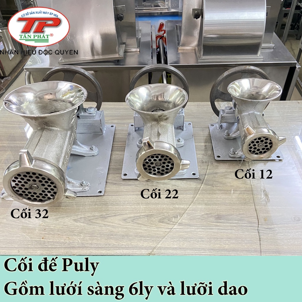 Cối xay thịt cá đầu rời - không mô tơ size 22 giá rẻ, cối để puli cốt 22