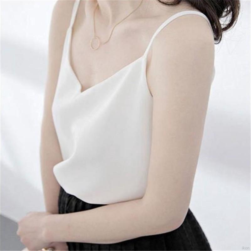 Áo tanktop hai dây thiết kế màu đơn giản cho nữ