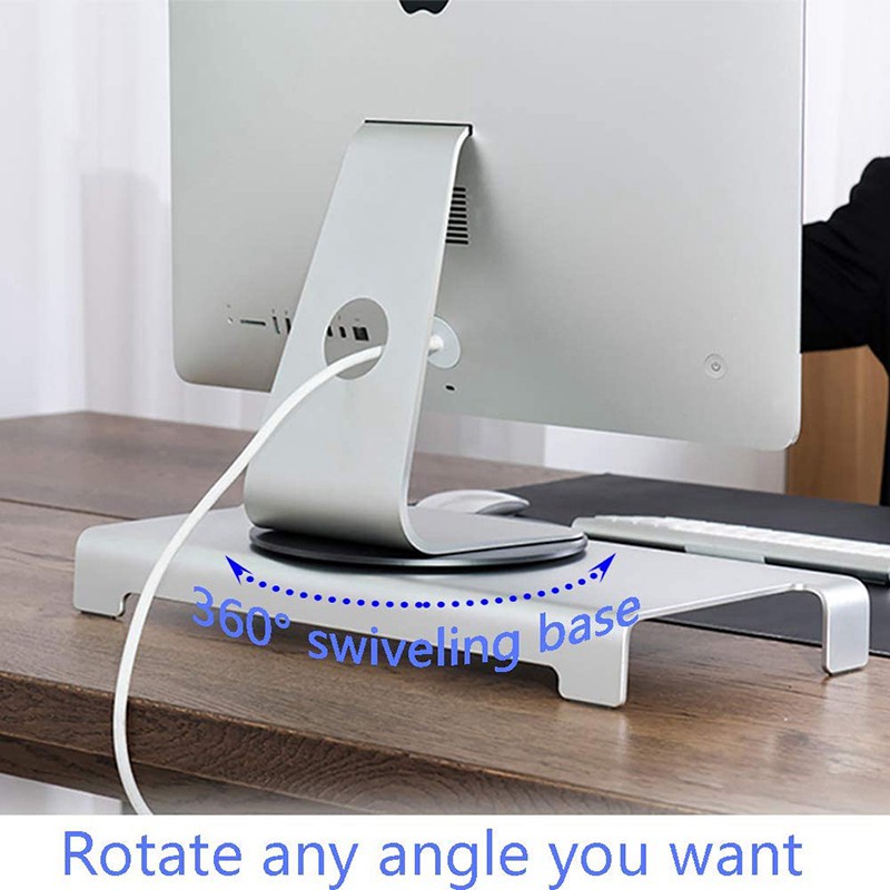 Computer Stand Desktop Computer Monitor Universal 360° Rotating Chassis Bracket Computer Monitor Base Suitable for Apple