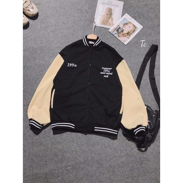 Áo khoác bomber 199x tay bo dệt TC12