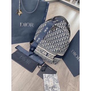 Balo thổ cẩm Backpack Blue Oblique