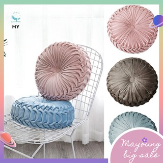 Gối tựa ghế sofa hình quả bí ngô lông nhung mềm mại