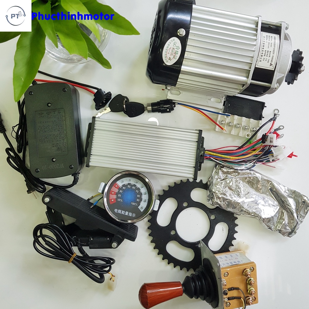 Combo động cơ 48V750W BLDC giảm tốc chế xe điện uy tín giá rẻ