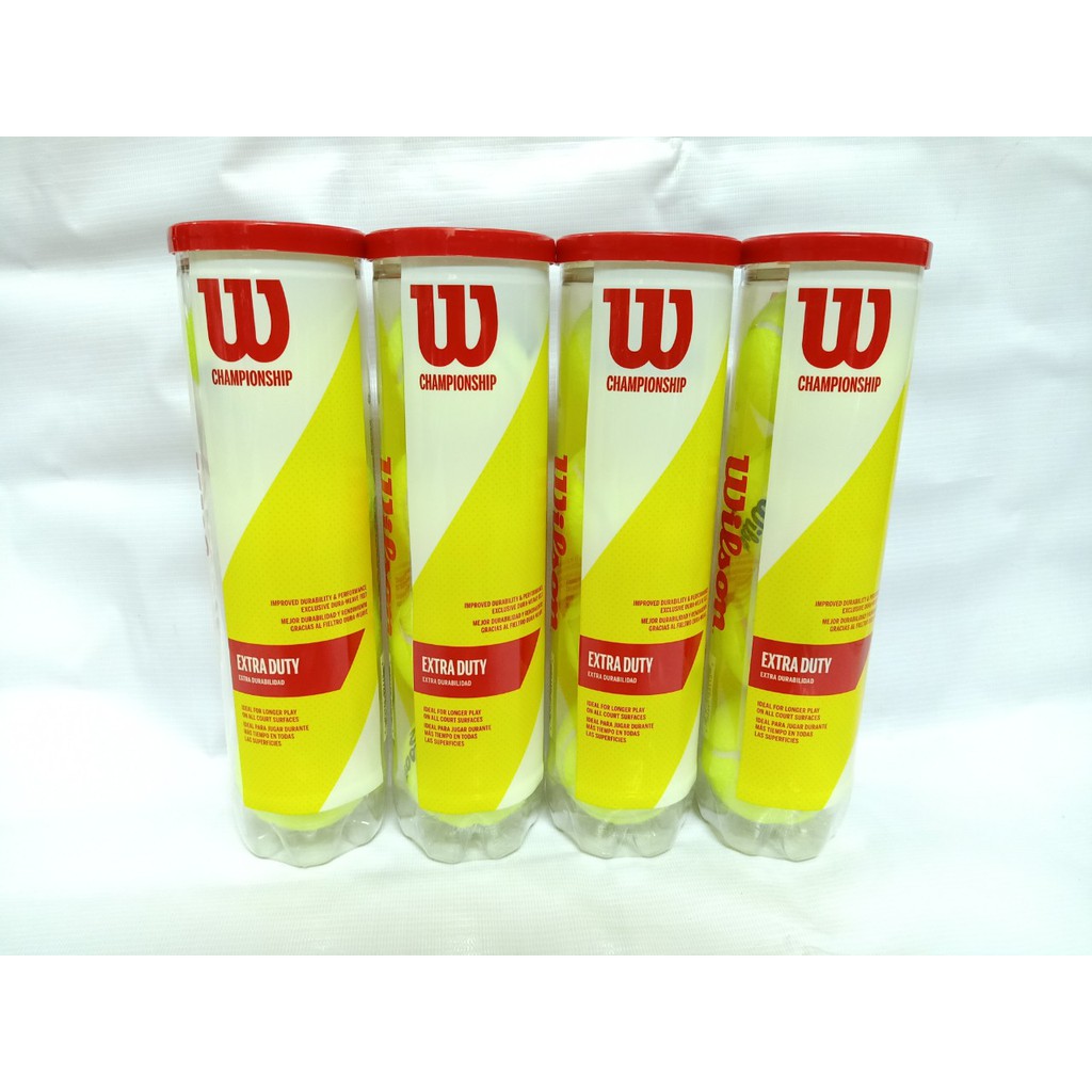 Quả bóng banh tennis Wilson WRT110000 Championship đỏ hộp 4 trái - Sản phẩm hoàn hảo cho dân chơi tennis chuyên nghiệp
