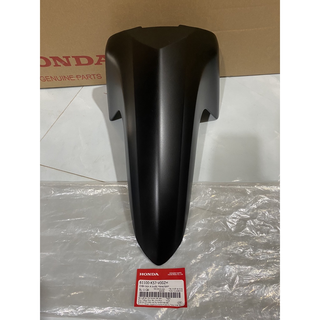 Chắn bùn A trước - dè trước HONDA BLADE Số năm 2019 màu Đen nhám. *NHA76M* 61100K57V00ZH