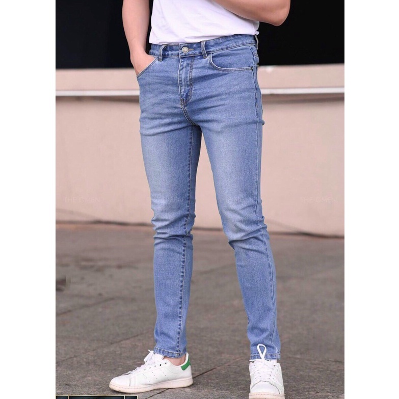 Quần jean nam Xanh cao cấp-chất bò co dãn 4 chiều-from chuẫn thời trang Lady-Hn Store88 Ms 91