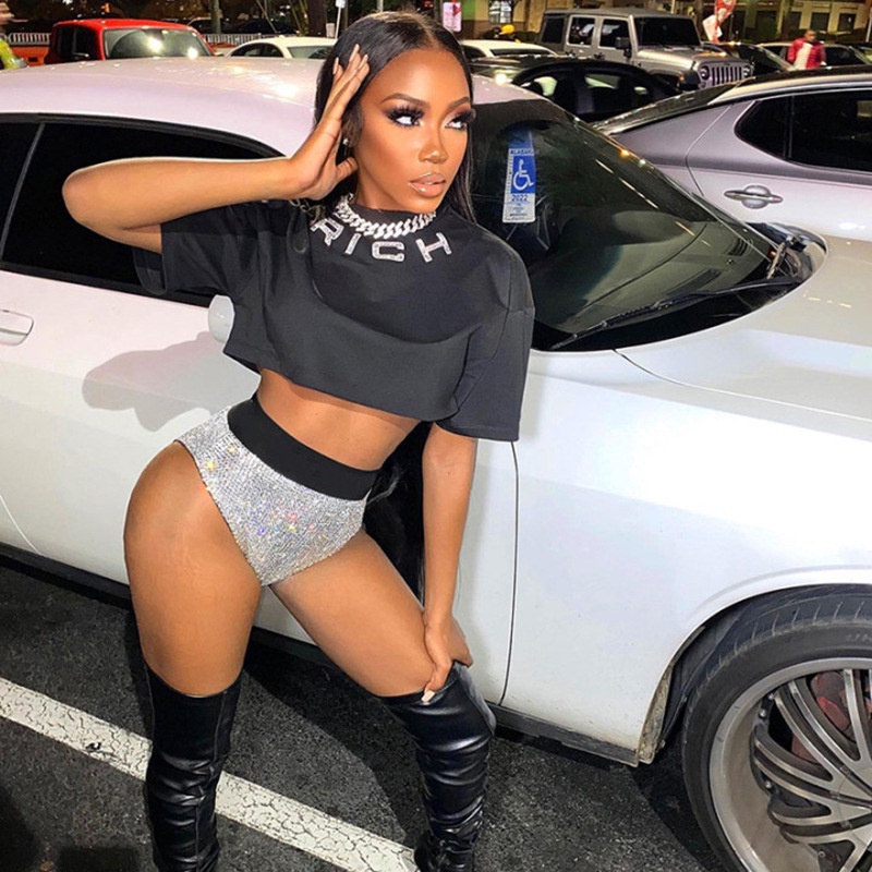 Quần Short Lưng Cao Thiết Kế Quyến Rũ Cho Nữ