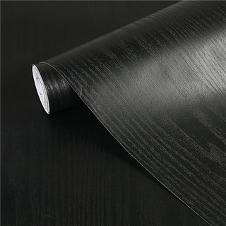 decal 1m giấy dán tường có sẵn keo dán - giả gỗ đen mun