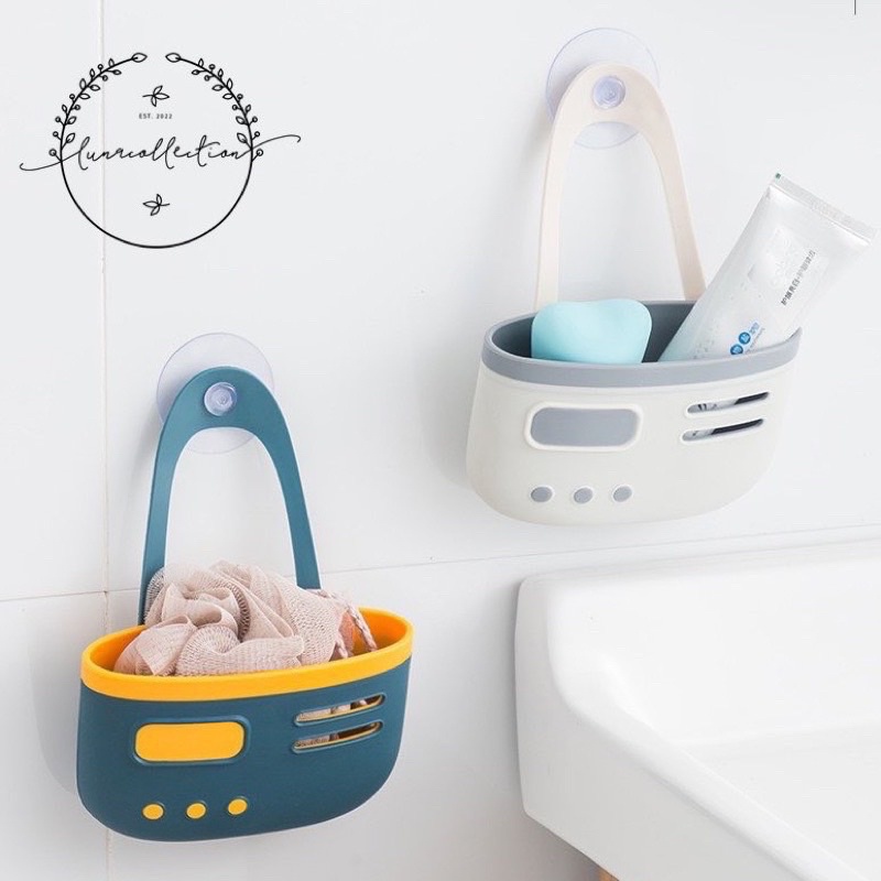 Giỏ Treo Kệ Rửa, Phòng Tắm Bằng Nhựa Cứng Cáp Màu Pastel