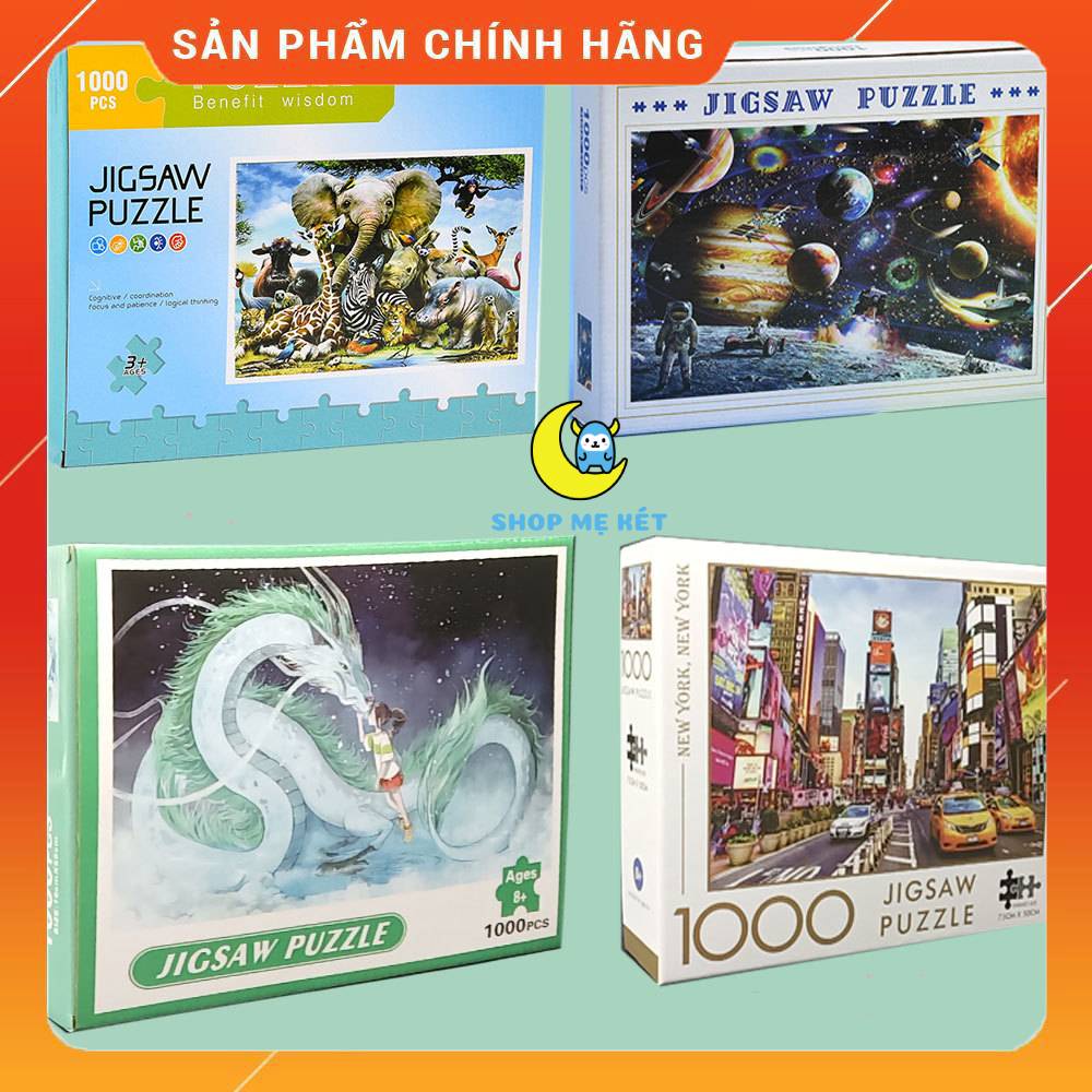 Bộ tranh ghép xếp hình 1000 pcs jigsaw puzzle (tranh ghép 70*50cm) bản thú vị cao cấp