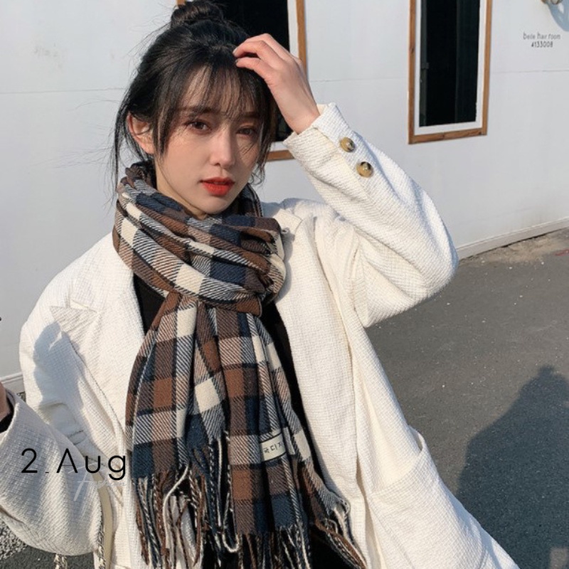 [𝗫𝗔̉ 𝗦𝗔𝗟𝗘 𝗧𝗢𝗔̀𝗡 𝗞𝗛𝗢] Khăn quàng cổ nữ mùa đông thời trang Hàn Quốc chất liệu len dạ phong cách vintage SAFCN10005 - 2Aug