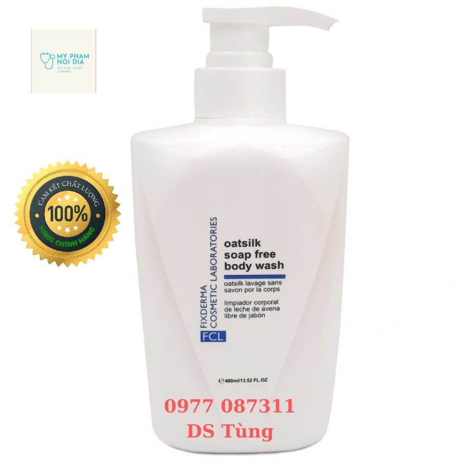 FCL Oatsilk Soap Free Body Wash 400ml Sữa tắm giúp làm mềm mịn, dưỡng ẩm duy trì pH tự nhiên phù hợp
