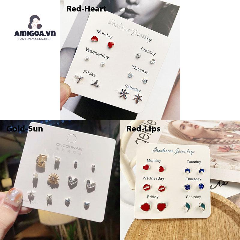 Bộ Bông Tai Ngọc Trai Thời Trang Đơn Giản Cho Nữ 925