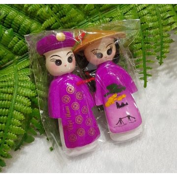5 Cặp búp bê cô dâu chú rể - Nam châm trang trí - Size Lớn - 6 cm