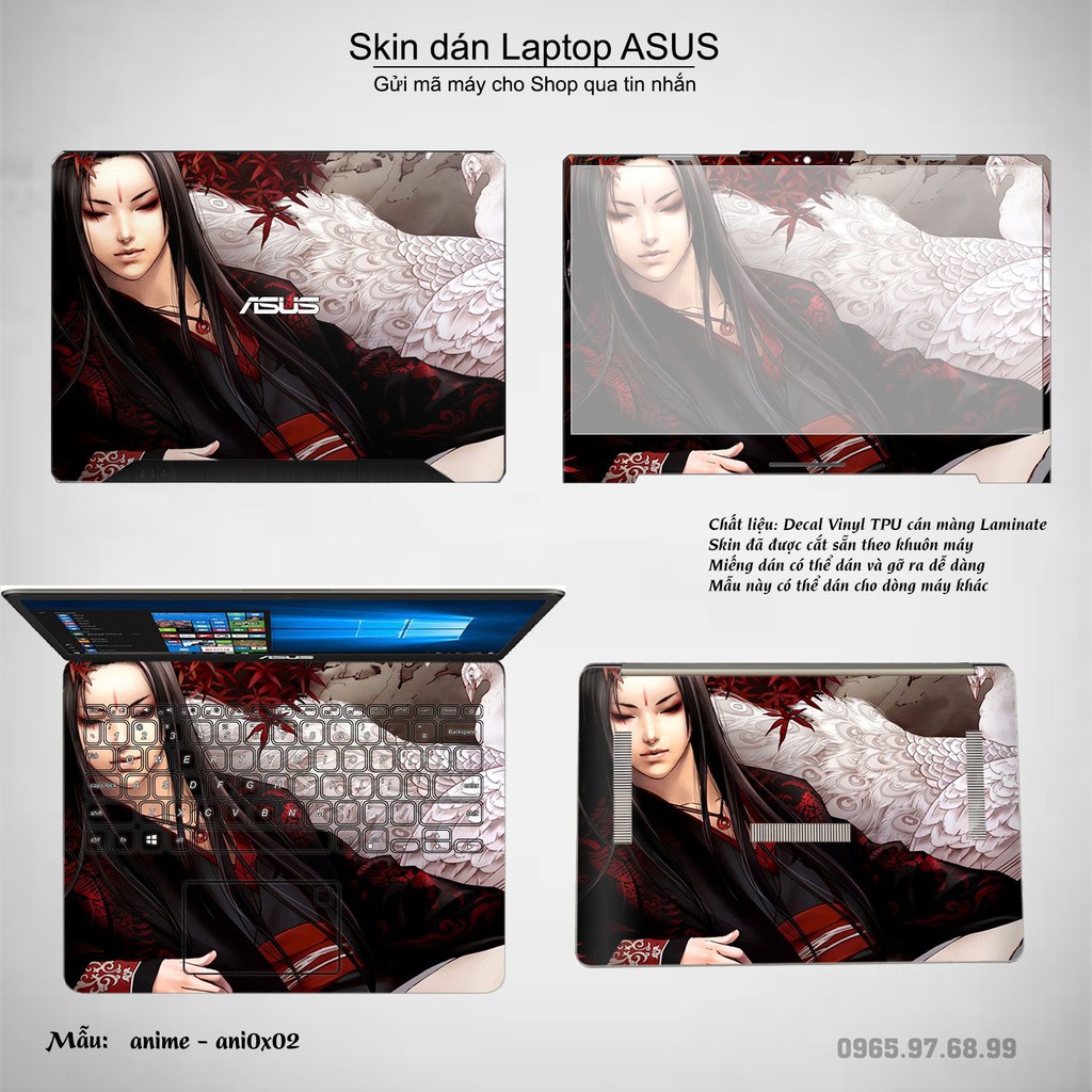 Skin dán Laptop Asus in hình Anime (inbox mã máy cho Shop)