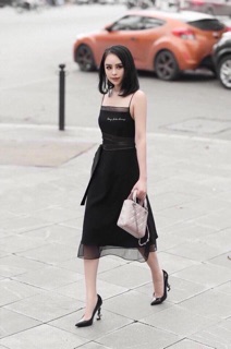 Đầm maxi hai dây cột eo siêu xinh