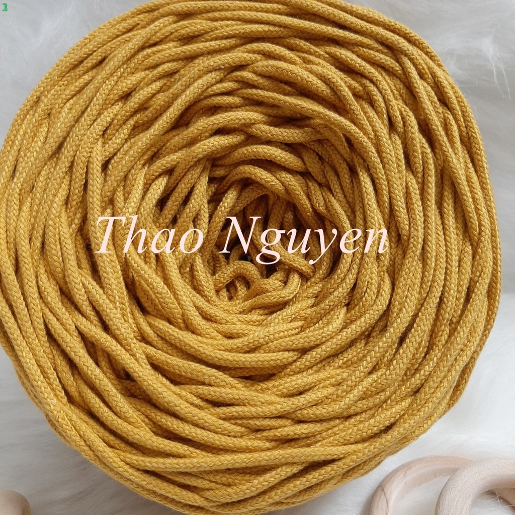 200g- Dây dệt macrame, dây dệt mắt na- 3mm. FULL COLOR