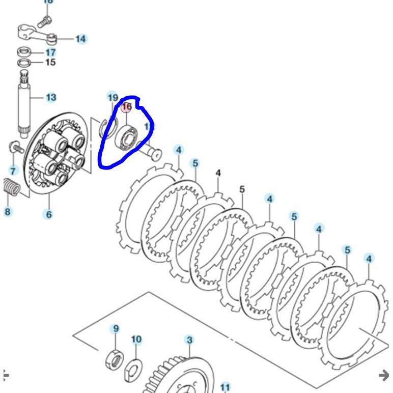 Bạc Đạn Ép Côn 6200 Raider Satria Fi GSX S150, GSX R150, Bandit 150 - 08110-62000-000 - Zin Zin Motor