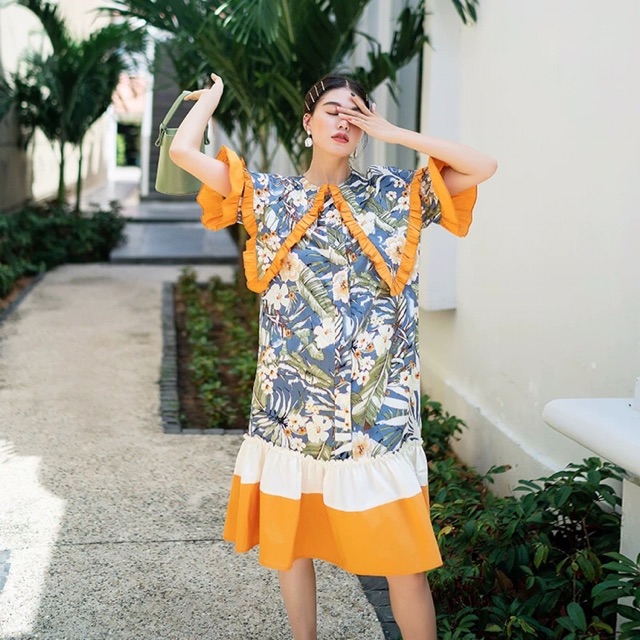 Đầm Boho phong cách VINTAGE  hàng có sãn