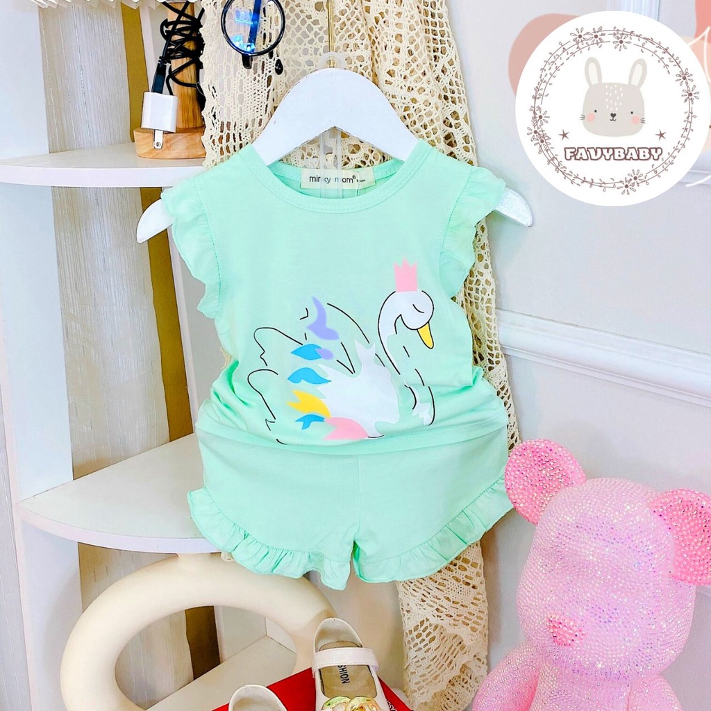 Đồ Bộ MINKY MOM Chính Hãng Bé Gái Cánh Tiên Thun Lạnh Hình Pony Thỏ Kittty Thiên Nga Trẻ Em 0 1 2 3 4 5 Tuổi - Favybaby