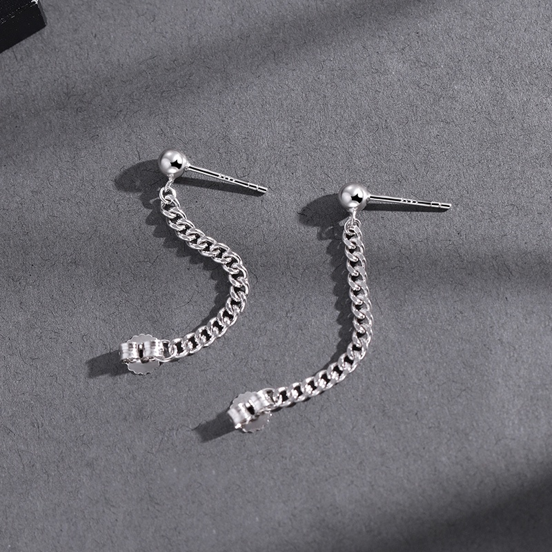 Khuyên tai dáng dài thiết kế đơn giản cá tính cho nam