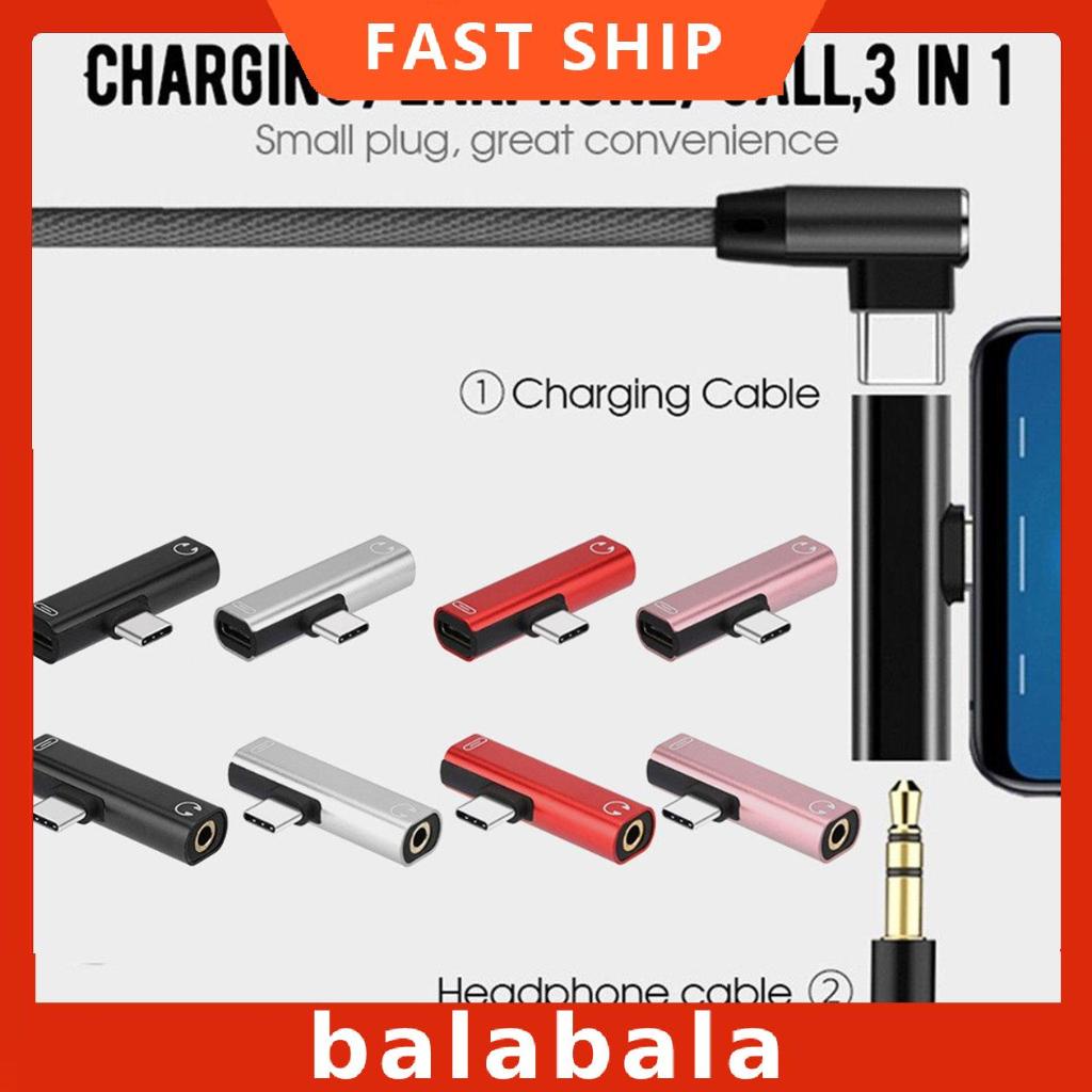 [BL]Type-c Headphone Adapter Type-c Cable Audio Adapter Charging Audio Combo