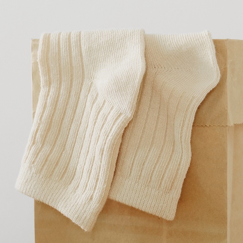 Set 5 Đôi Tất Trơn Vintage Cho Bé Trai Bé Gái