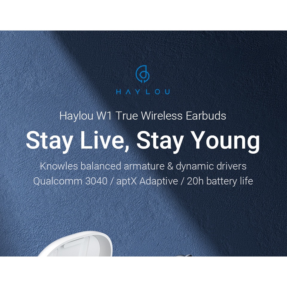 Tai nghe True Wireless Haylou W1 Chipset QCC3040 Màng loa Balanced Armature