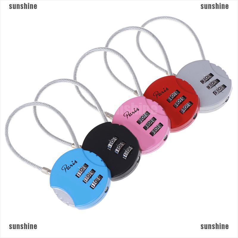 1 Ổ Khóa Hành Lý Du Lịch 3 Số 3.7 * 9cm Mini