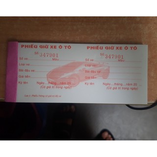 Phiếu giữ xe Ôtô 100T