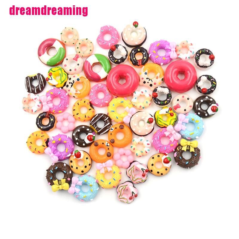 Bộ 10 Mô Hình Bánh Donut Bằng Nhựa Xinh Xắn