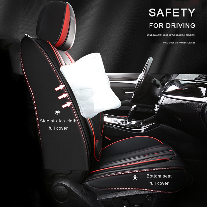 Đệm bọc bảo vệ ghế xe hơi SEAMETAL da PU phía trước/ sau có ngăn giữ đồ đa năng tiện lợi