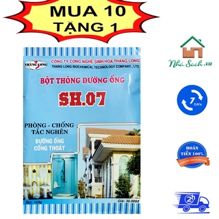 Bột thông cống, cực mạnh, SH07, chất, tẩy, rửa, bồn cầu, bồn tắm