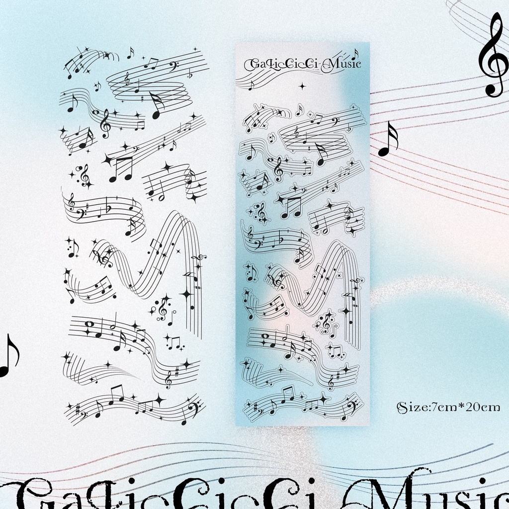 Nhãn Dán Màu Bạc Dòng Score Chính Hãng GaLiCiCi Tự Trang Trí DIY