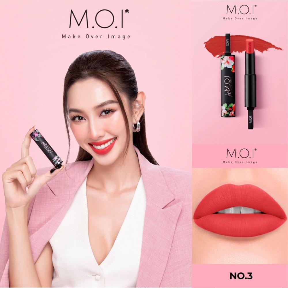 Son thỏi lì MOI Cosmetics Love M.O.I by Thùy Tiên 4g