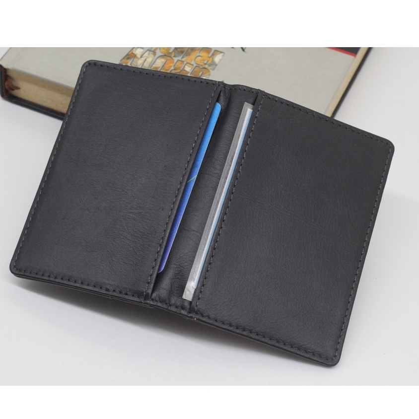 Ví Da Mini Đựng Thẻ Card, Ví Đựng Thẻ ATM Giấy Tờ Da Bò Cao Cấp Nhỏ Gọn Tiện Lợi Có 2 Ngăn Phía Ngoài VT02