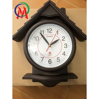 Đồng hồ treo tường gỗ hình ngôi nhà