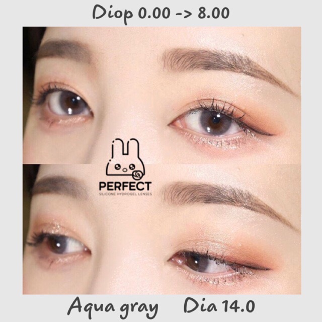 Lens Aqua Gray - Dia 14.0 - Kính Áp Tròng