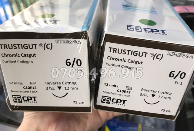 Chỉ Phẫu Thuật Chromic Catgut 6/0