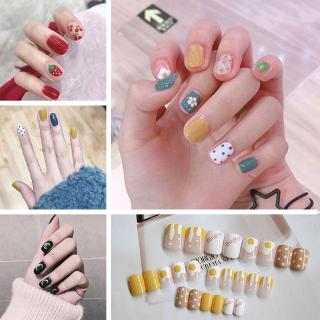 Hộp 24 Móng Tay Giả Che Phủ Toàn Diện R001-R020