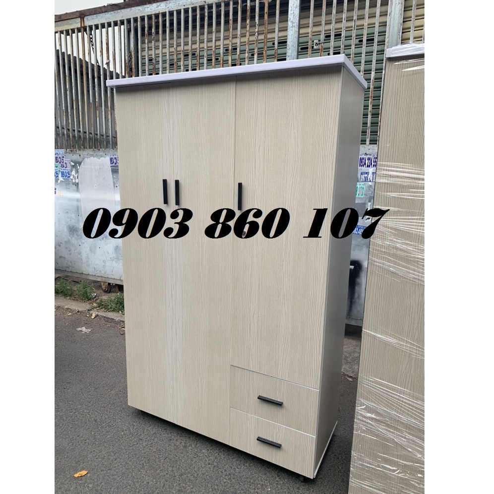Tủ nhựa người lớn đựng áo quần cao 1m7 màu gỗ sôi và trắng trơn đơn giản sang đẹp bình dương hcm