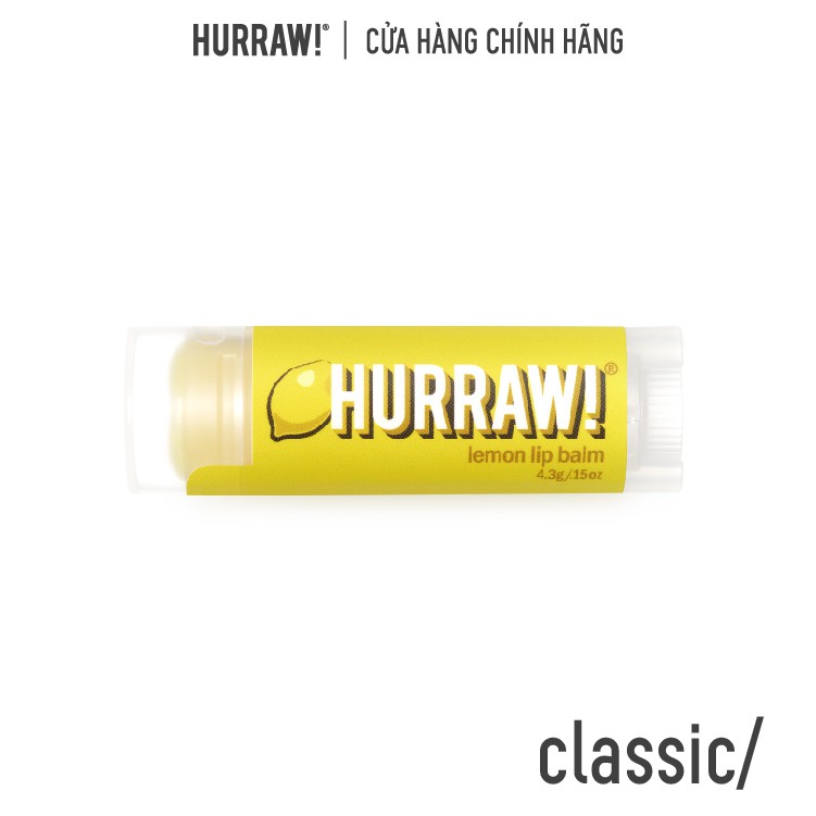 Son dưỡng môi Hurraw! Balm - Hương Chanh Vàng 4.8g/.17oz