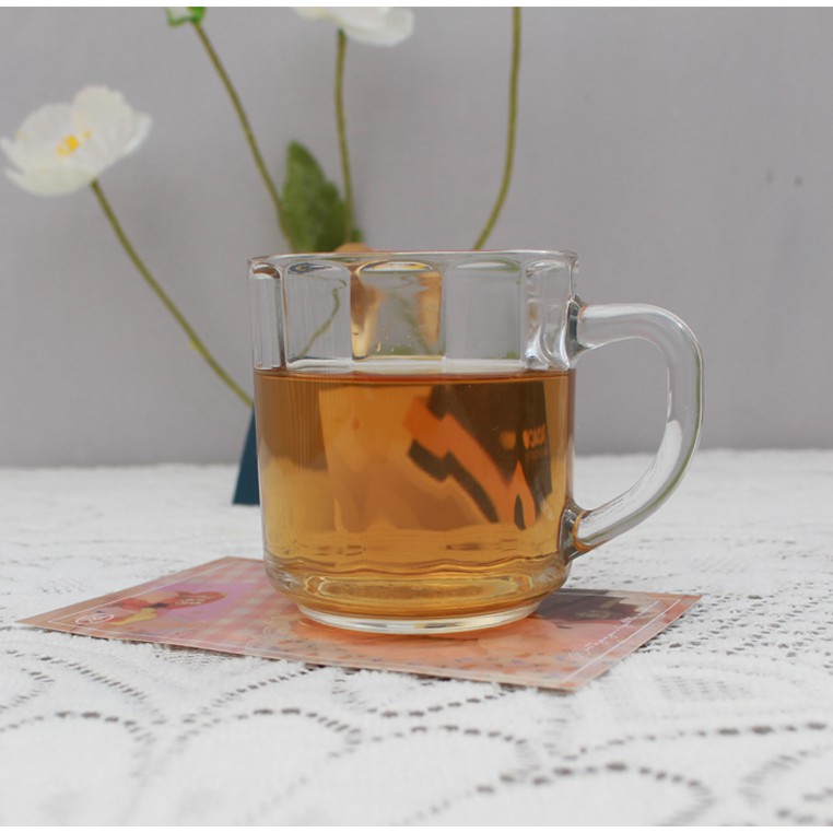 Ly thuỷ tinh vân sọc quai cầm chuyên dùng uống trà UNION UG345 | 295ml