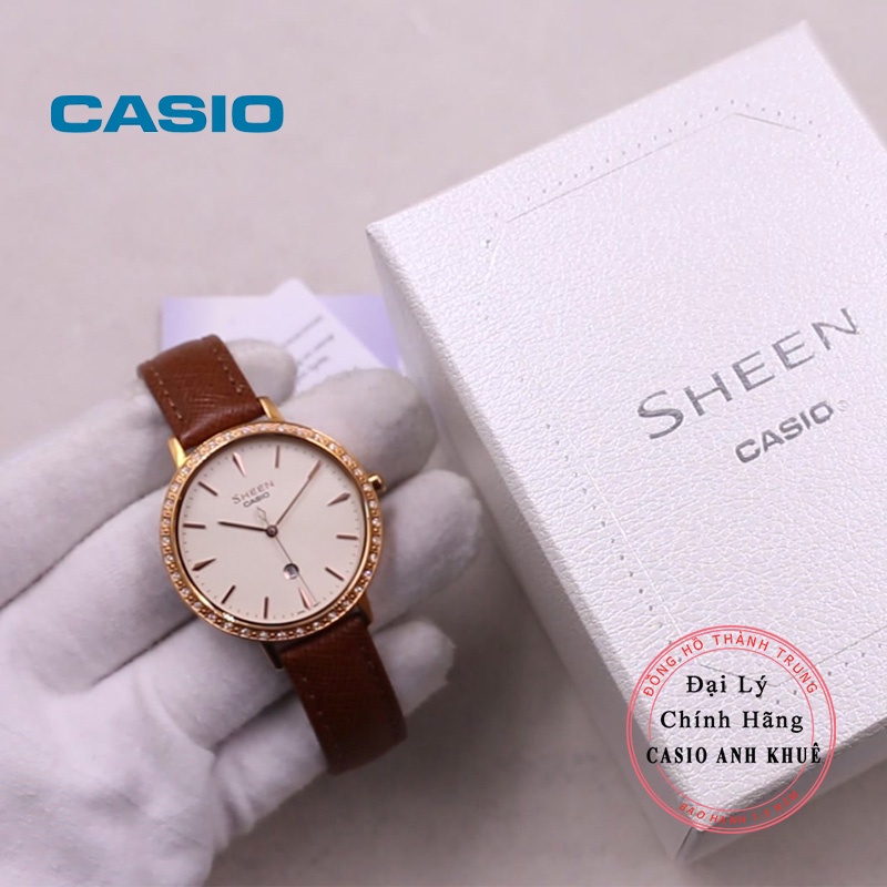 Đồng Hồ Casio Nữ Sheen SHE-4535YGL-9AUDF siêu mỏng kính sapphire