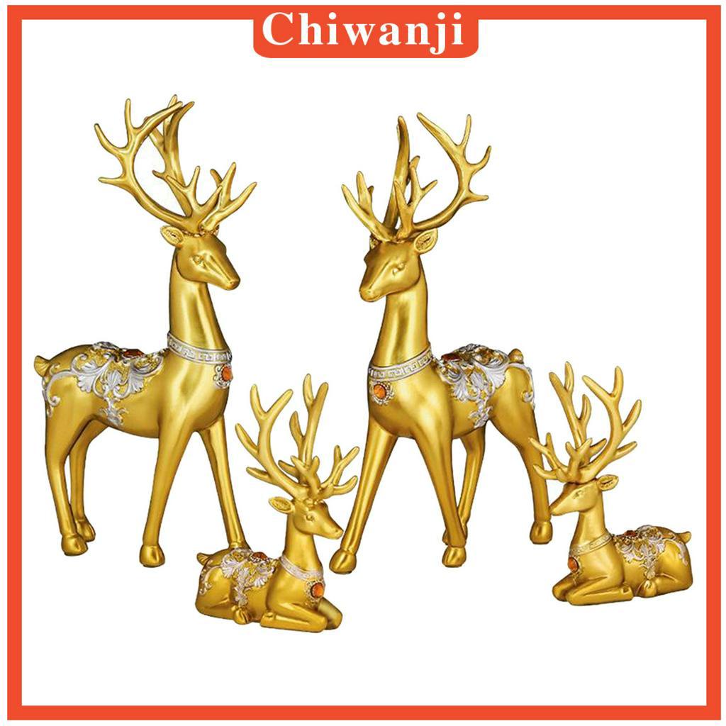 [Chiwanji] Tượng Hươu Cao Cấp Để Bàn Trang Trí Phong Cách Bắc Âu