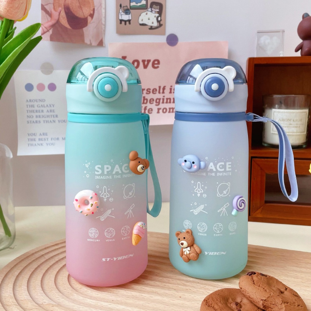 630ml nước cup Frosted Gradient nhựa cao nhiệt độ nhiệt độ cao-Giá Trị Drop-RESISTANT cup mùa hè không gian di động cốc chai nước
