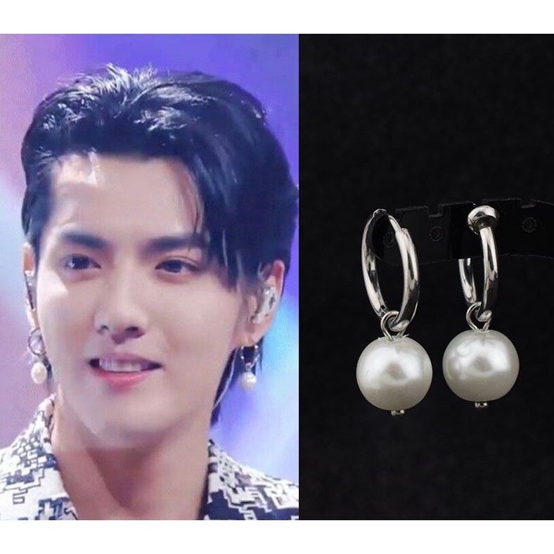 1 Khuyên Tai Tròn Đính Ngọc Trai Dễ Thương Cho Nữ